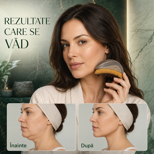 Perie ProLift + Cutie de depozitare - Masaj, drenaj și contur facial într-un singur ritual